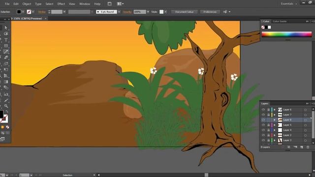 Fantasy Cartoon Illustration??!!!!! | 5 Minutes | First time try | Adobe Illustrator смотреть онлайн