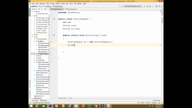 final & static keywords in java