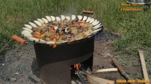 Садж. Садж из курицы с овощами.