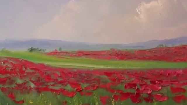 Мастер-класс по живописи маслом №3 - Маковое поле. Как рисовать маслом. Урок рисования Игорь Сахаро