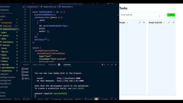 Build a tasks board | React | LocalStorage: Hide/Show Tasks List Form смотреть онлайн