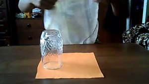фокус со стаканом,монетой и платком