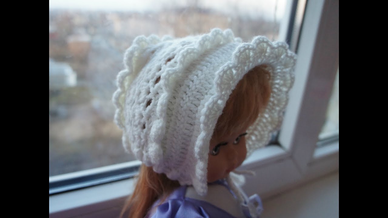 Вязаный крючком чепчик смотреть онлайн