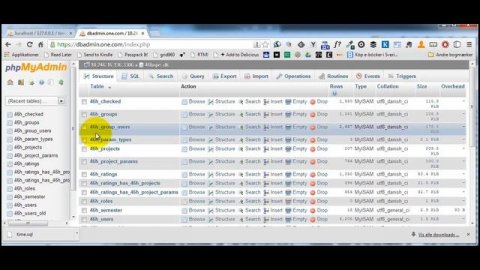 PHPMyAdmin Table Export