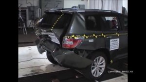 2008-2013 Toyota Highlander Hybrid FMVSS 301/305 Rear Crash Test (50 Mph)