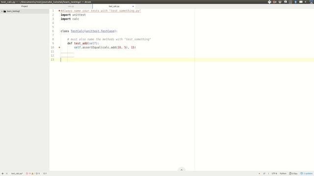 Part 1 - Basic Python Unittest