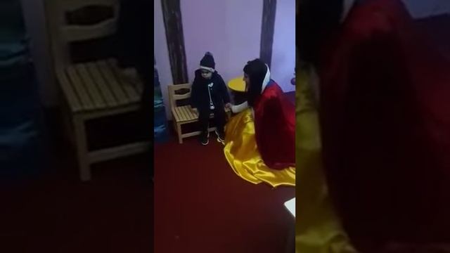 Funny Kid reaction to Christmas fairy tale