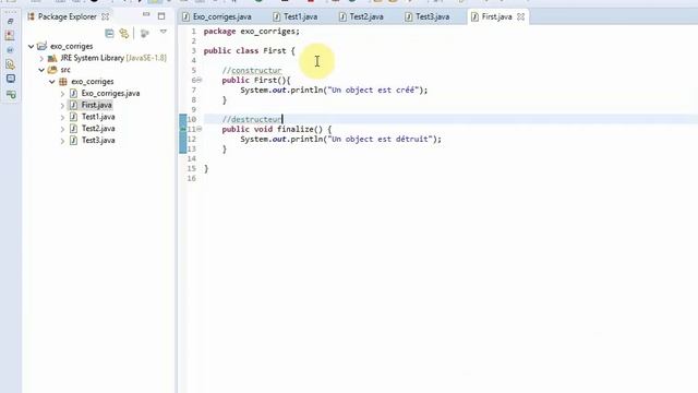 POO : exo corrigés avec java eclipse partie 1/10 смотреть онлайн