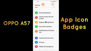 Oppo A57 App Icon Badges How to Turn On