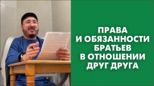 Права и обязанности братьев в отношении друг друга