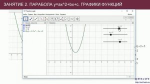 Занятие 2. График параболы y=ax^2+bx+c