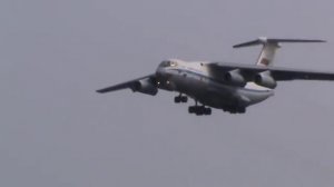 Ил-76МД Посадка в аэропорту Кольцово (Екатеринбург)