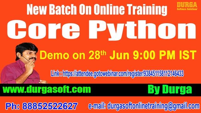 CORE PYTHON Online Training in DURGASOFT