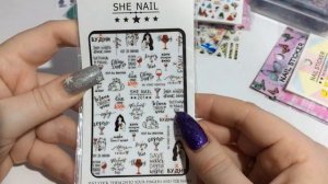 Распаковка посылок с AliExpress - товары для маникюра. Очень много классных наклеек и фольги.