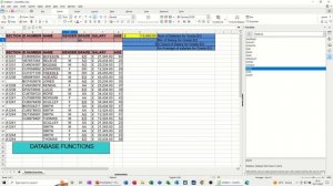 How to use Database functions in LibreOffice Calc