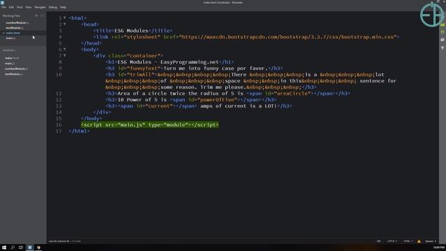 Easy JavaScript - Brief Intro to JS Modules (56)