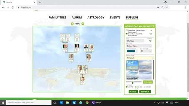 Как скачать и распечатать семейное древо смотреть онлайн