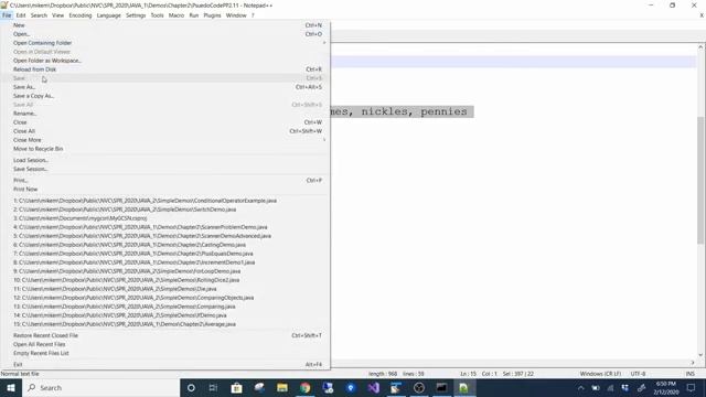Java 1, Spring 2020 - Chapter 2 Part 4 смотреть онлайн