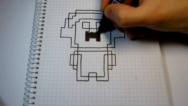 Рисуем по клеточкам КРИПЕРА MINECRAFT. Учимся рисовать по клеточкам КРИПЕР ИЗ МАЙНКРАФТ. смотреть онлайн