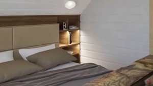 Дизайн спальной комнаты мансардного этажа