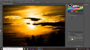 Как создать ФАНТАСТИЧЕСКИЙ ЭФФЕКТ ЗАКАТА в фотошопе