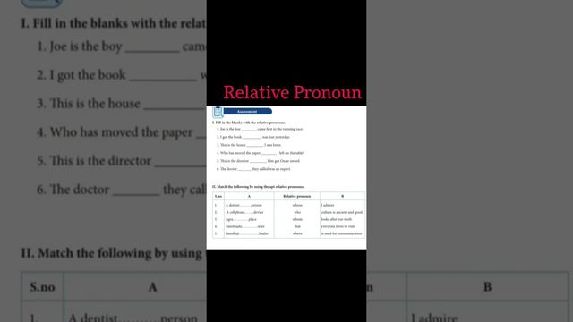 12th English Refresher Course Module Assessment Answer Key (Question Tag & Relative Pronoun)