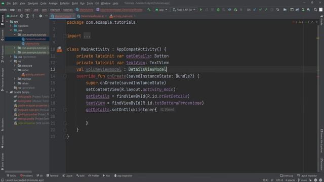 Implementation of Live Data and View Model in Android Studio Kotlin