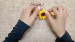 DIY Plastic Ribbon Craft Ideas | Polypropylene Ribbon Sunflower DIY | Wall Hanging