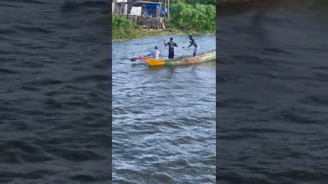 Young men fishing in lake victoria ❤️❤️