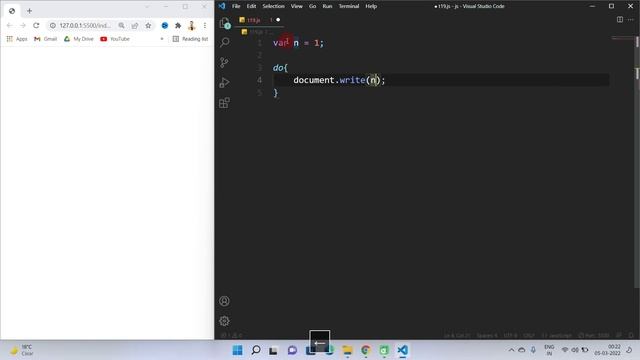Do-While Loop | JavaScript Tutorial | Lecture 19