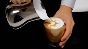 Как делать латте арт  Тюльпан