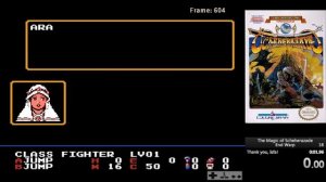 The Magic of Scheherazade (NES) End Warp Speedrun in 1s 416ms