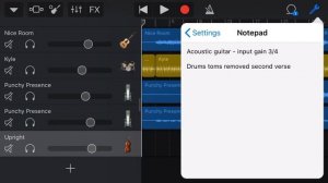 How to use the NOTEPAD in GarageBand iOS (iPad/iPhone)