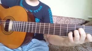 Снег кружится летает. На гитаре