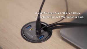 Desktop USB Hub разветвитель установка в столешницу Ссылка в комментариях/Product link in comments