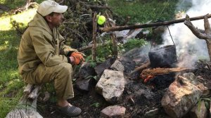 Наш лагерь у озера Кедрового. Западно-Алтайский заповедник. Восточный Казахстан. 07. 2019