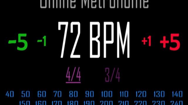 Metronomo Online - Online Metronome - 72 BPM 4/4 смотреть онлайн