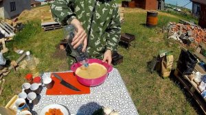 Плов. Готовим в казане. С курагой, изюмом и черносливом. Пушка плов.