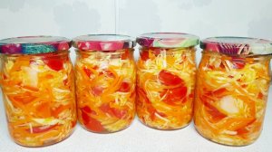 Каждый год по 20 банок улетает у нас этого салата! Салат "КРАСКИ ОСЕНИ" с КАПУСТОЙ на Зиму!