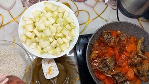 Рис с курицей и кабачками