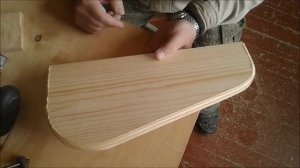 Работа с деревом, фрезеровка кромки полки