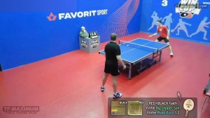 Yinhe PLUTO EURO 1.2 mm - СРЕДНИЕ ШИПЫ тест на турнире#3, основание Red+Black FAITH