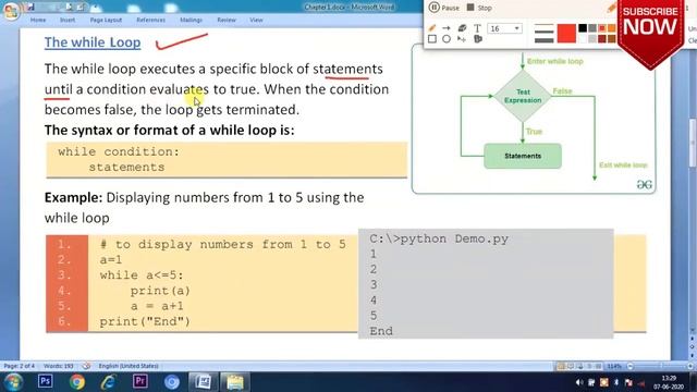 Loop statement in python | Python tutorials class 10  | Class 10 Computer Applications