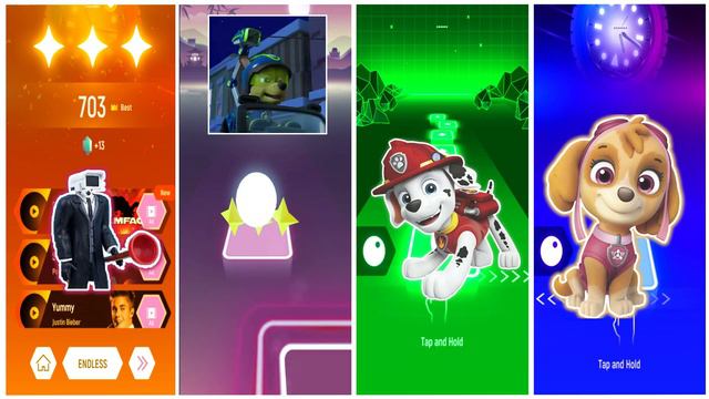 CAMERAMAN  Paw Patrol Rubble  Paw Patrol Marshall  Paw Patrol Skye  WHO WILL WIN?