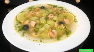Суп с креветками и лососем | креветки рецепты | рецепты просто.mp4