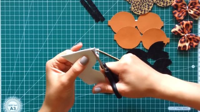 DIY Трендовые бантики леопардовый принт МК 2 варианта