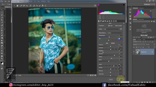 Photoshop cc 2019 camera raw tutorial _ best photoshop editing || Fahad editz смотреть онлайн