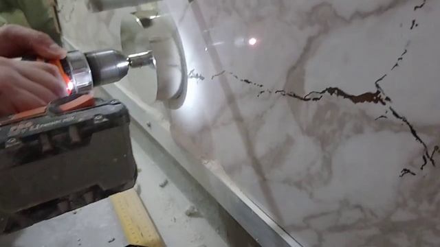 Отверстие в керамогранит 110мм. ЖК Русский дом Санкт-Петербург
