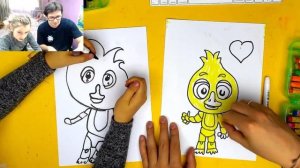 Как нарисовать Чику из ФНАФ рисуем с Аней