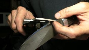 Опыт № 252 нож Рысь 2 дамаск Русский Булат